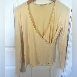 NWOT SCOTCH & SODA Beige Wrap Shirt. Size Large